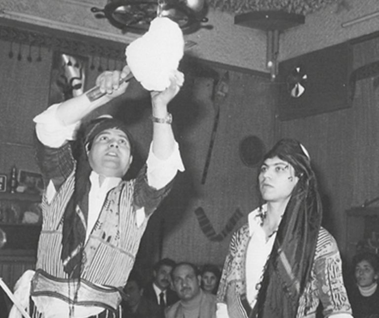 Traditional dondurma performance in regional dress