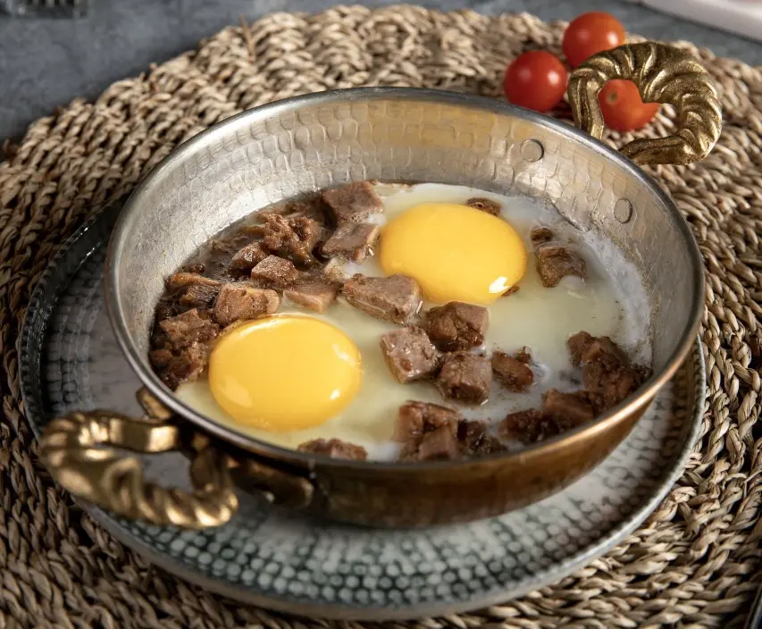 Fried Meat And Eggs