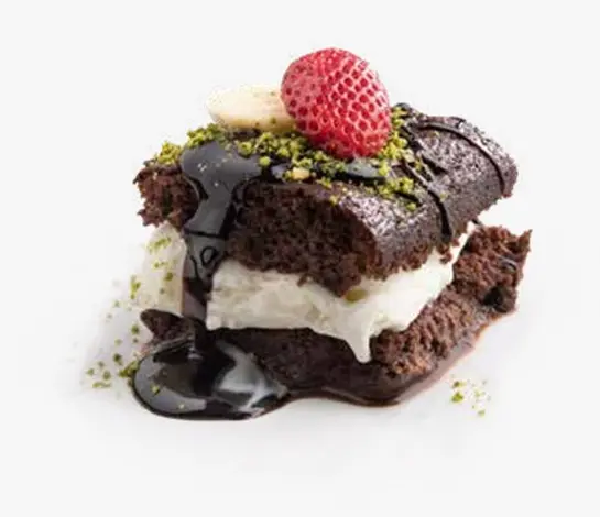 Ice Cream Between Wet Cake